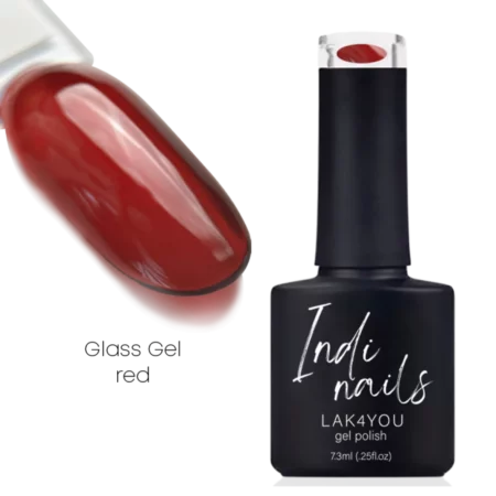 Glass RED vitrage - Gel-Lack-7,3 ml (TPO frei)